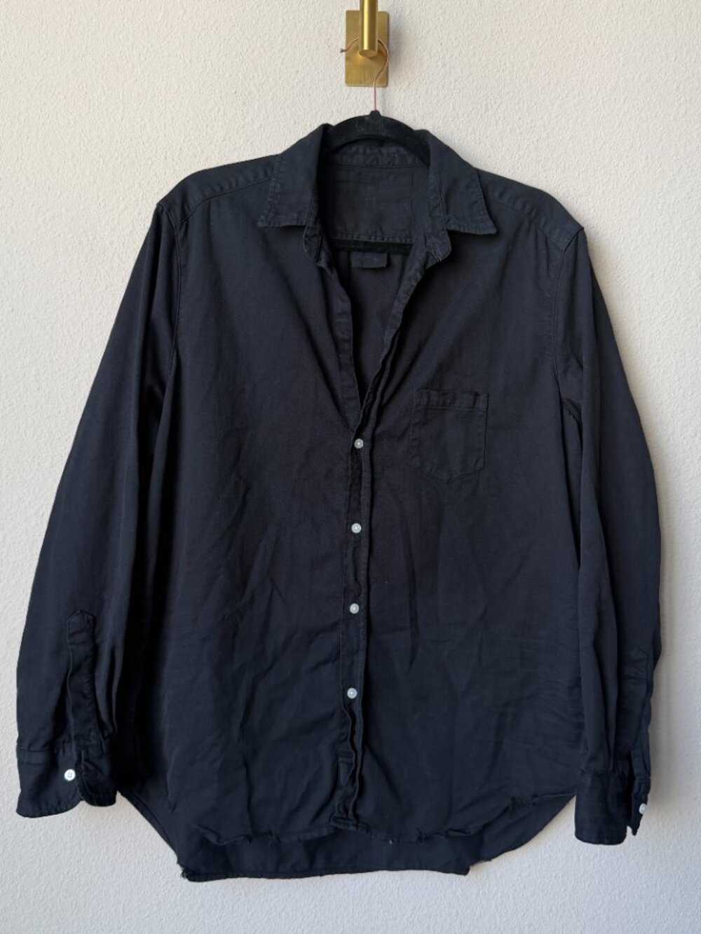 Frank & Eileen Eileen Black Button-Up Shirt Size M - Picture 2 of 5